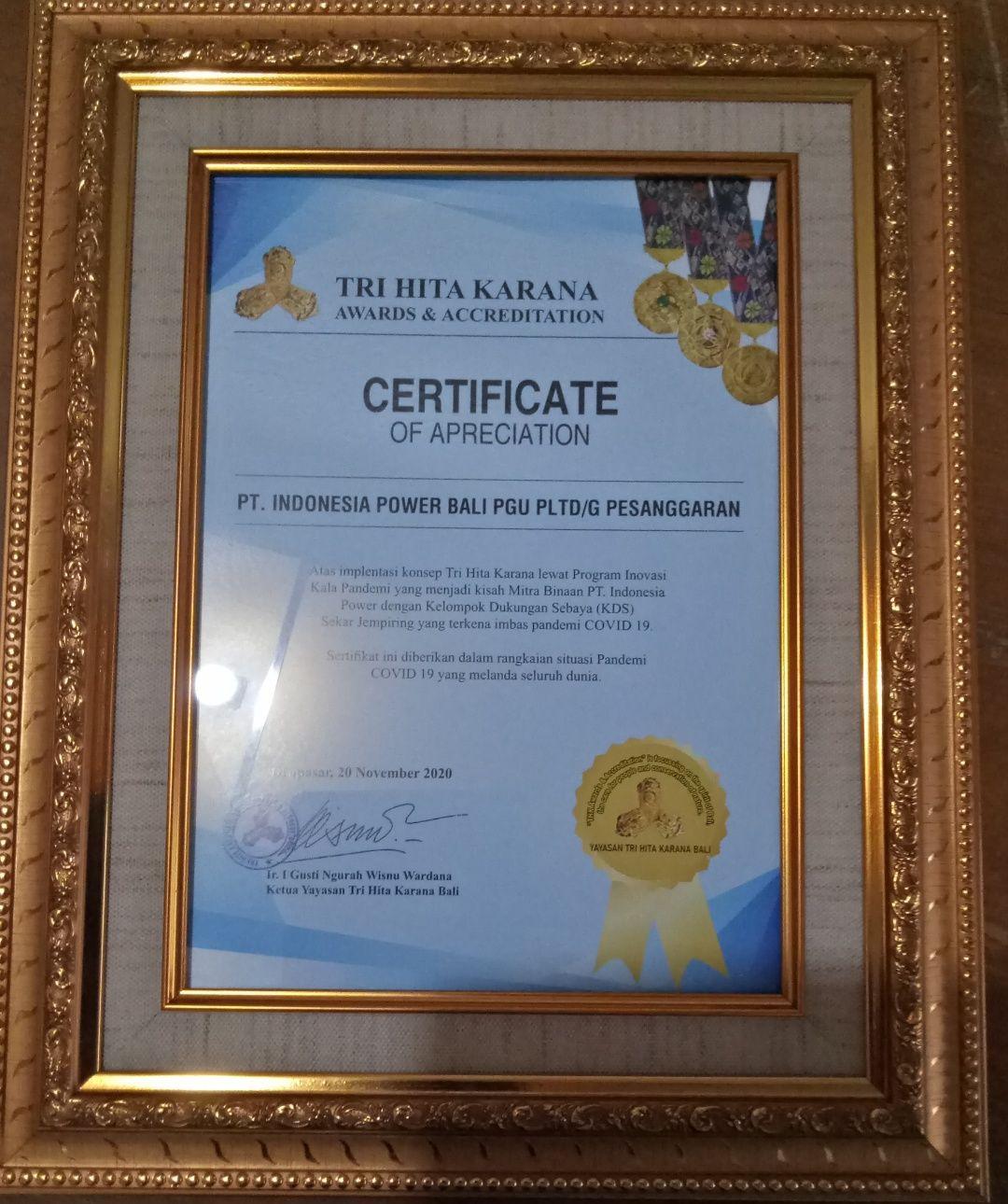 THK Appreciation Awards - Tri Hita Karana Bali Foundation